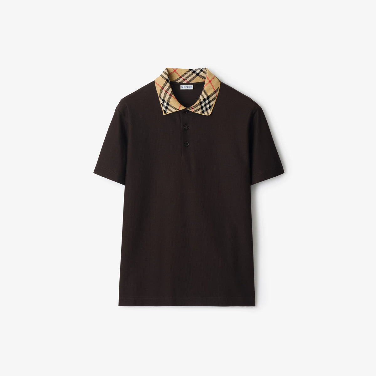 Check Collar Cotton Polo Shirt RUNWAY DELUXE