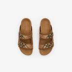 Check Suede Urchin Sandals RUNWAY DELUXE