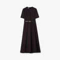 Belted Check Wool Dress