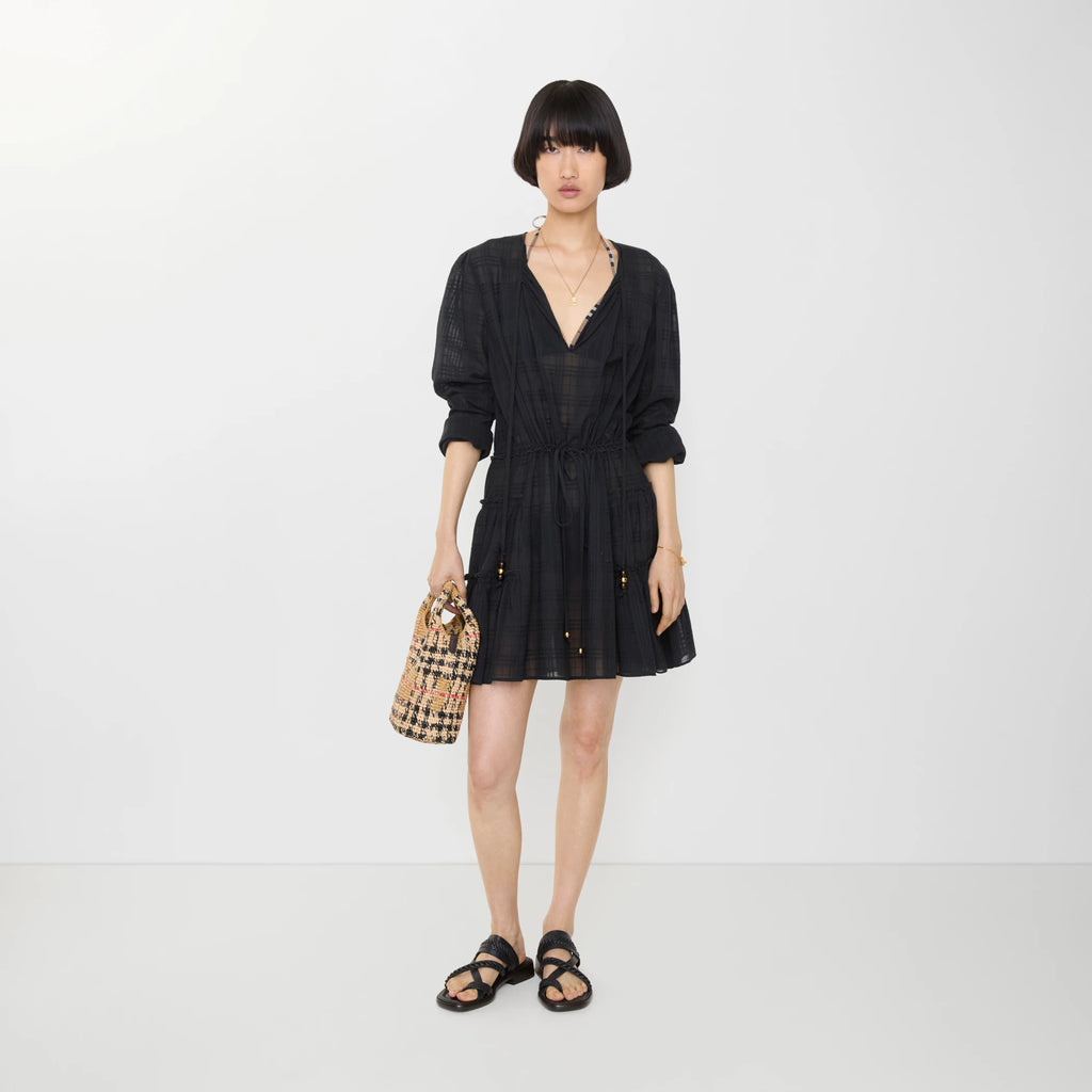 Check Cotton Voile Dress