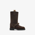 Leather Soft Saddle Low Boots