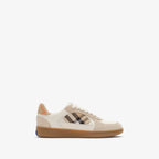Leather, Suede and Check Terrace Sneakers