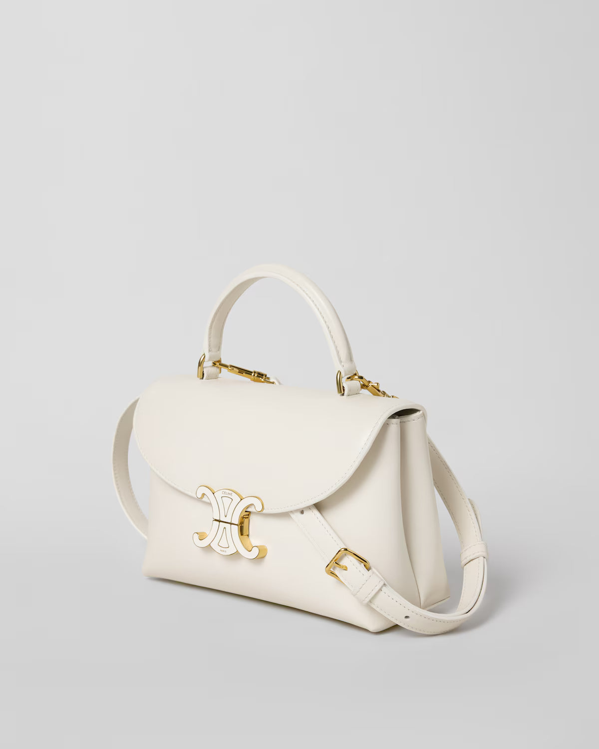TEEN NINO BAG IN SMOOTH SATINATED CALFSKIN WITH ENAMEL CLOSURE