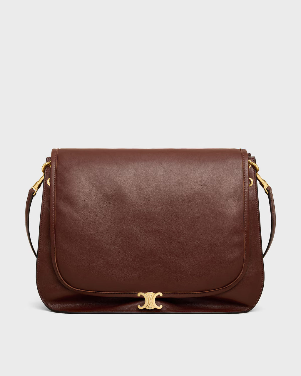 SOFT TRIOMPHE BESACE IN SUPPLE SHINY LAMBSKIN
