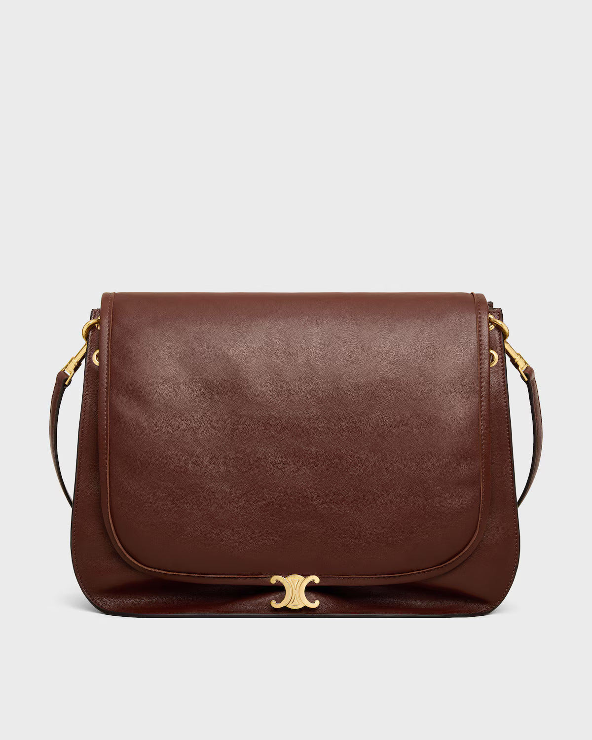 SOFT TRIOMPHE BESACE IN SUPPLE SHINY LAMBSKIN