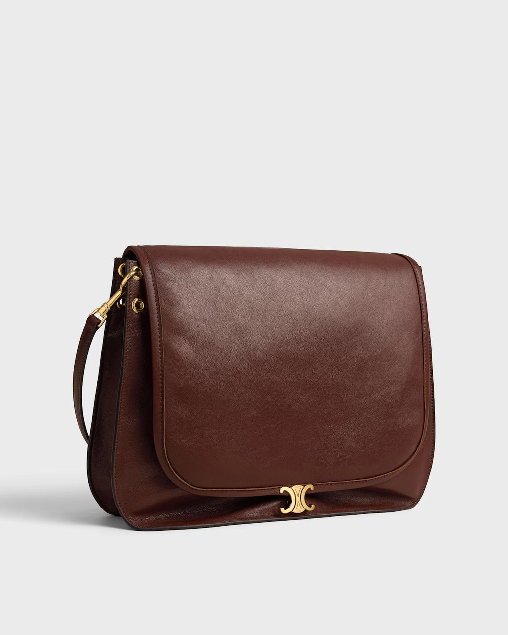 SOFT TRIOMPHE BESACE IN SUPPLE SHINY LAMBSKIN