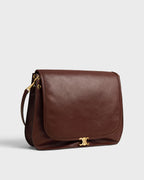 SOFT TRIOMPHE BESACE IN SUPPLE SHINY LAMBSKIN