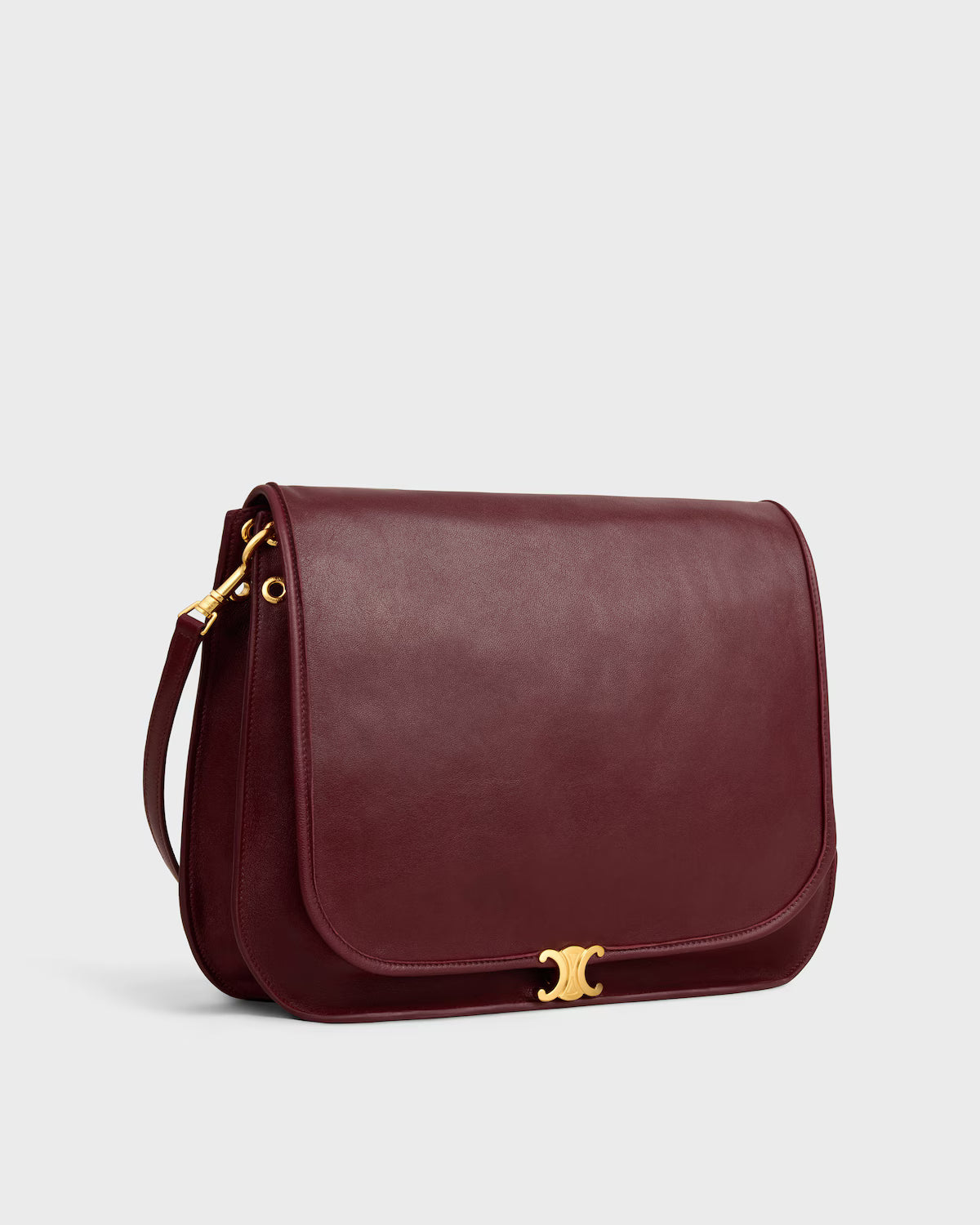 SOFT TRIOMPHE BESACE IN SUPPLE SHINY LAMBSKIN