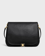 SOFT TRIOMPHE BESACE IN SUPPLE SHINY LAMBSKIN