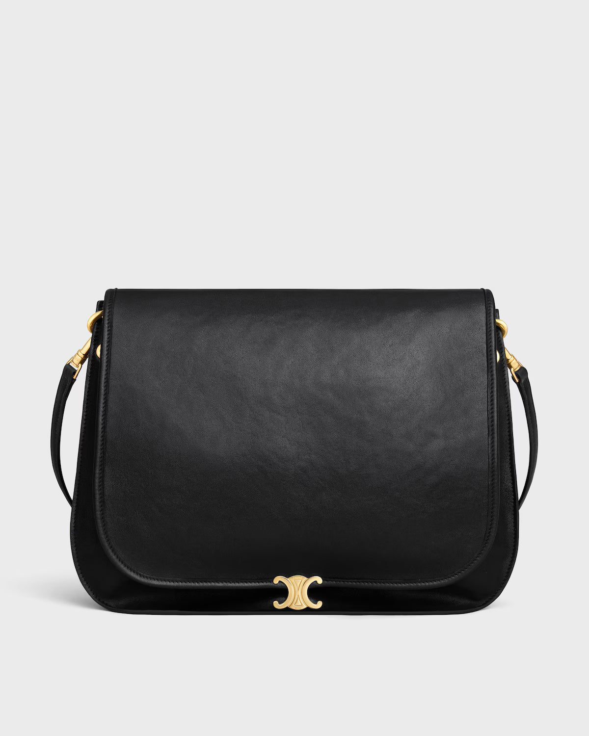 SOFT TRIOMPHE BESACE IN SUPPLE SHINY LAMBSKIN