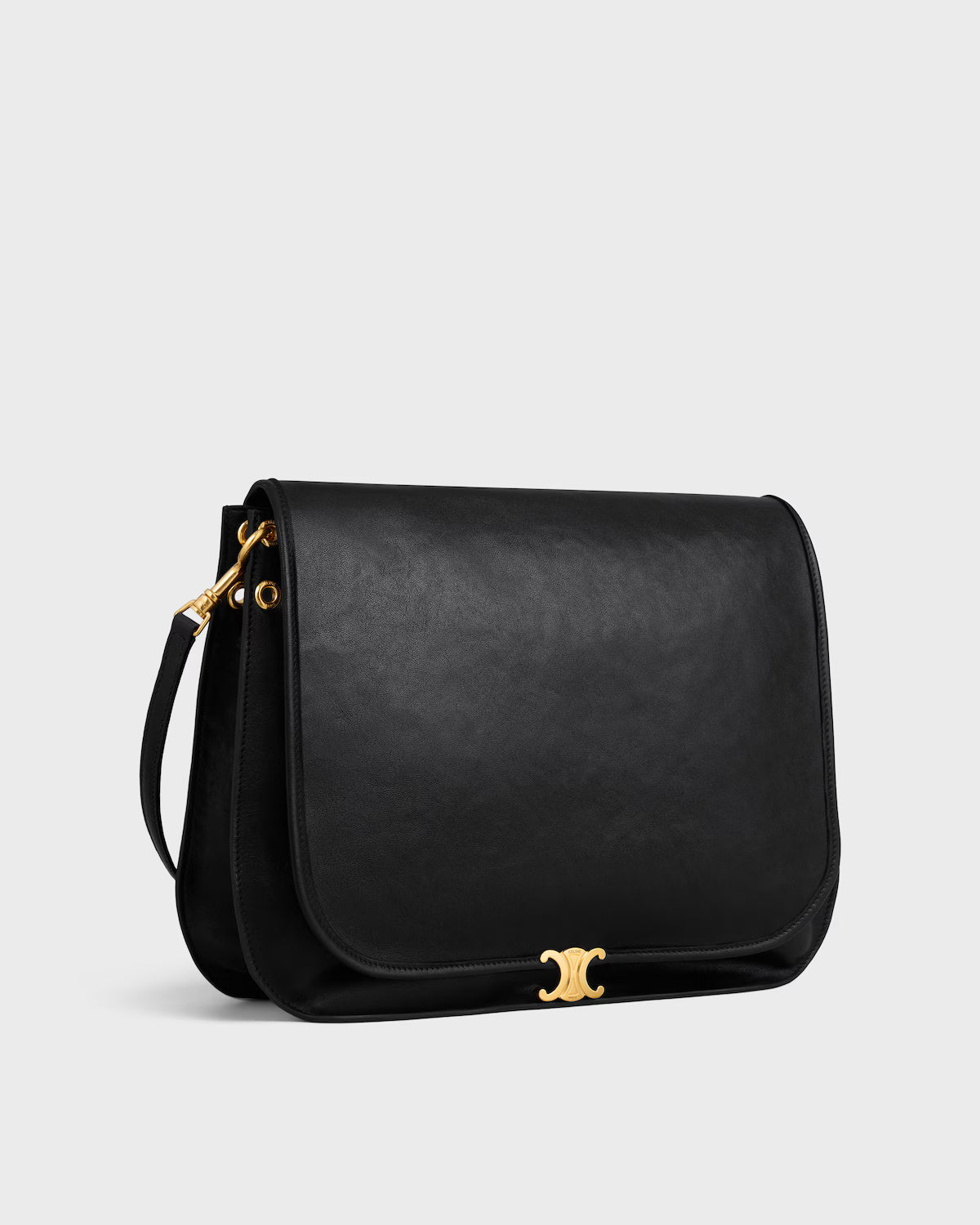 SOFT TRIOMPHE BESACE IN SUPPLE SHINY LAMBSKIN