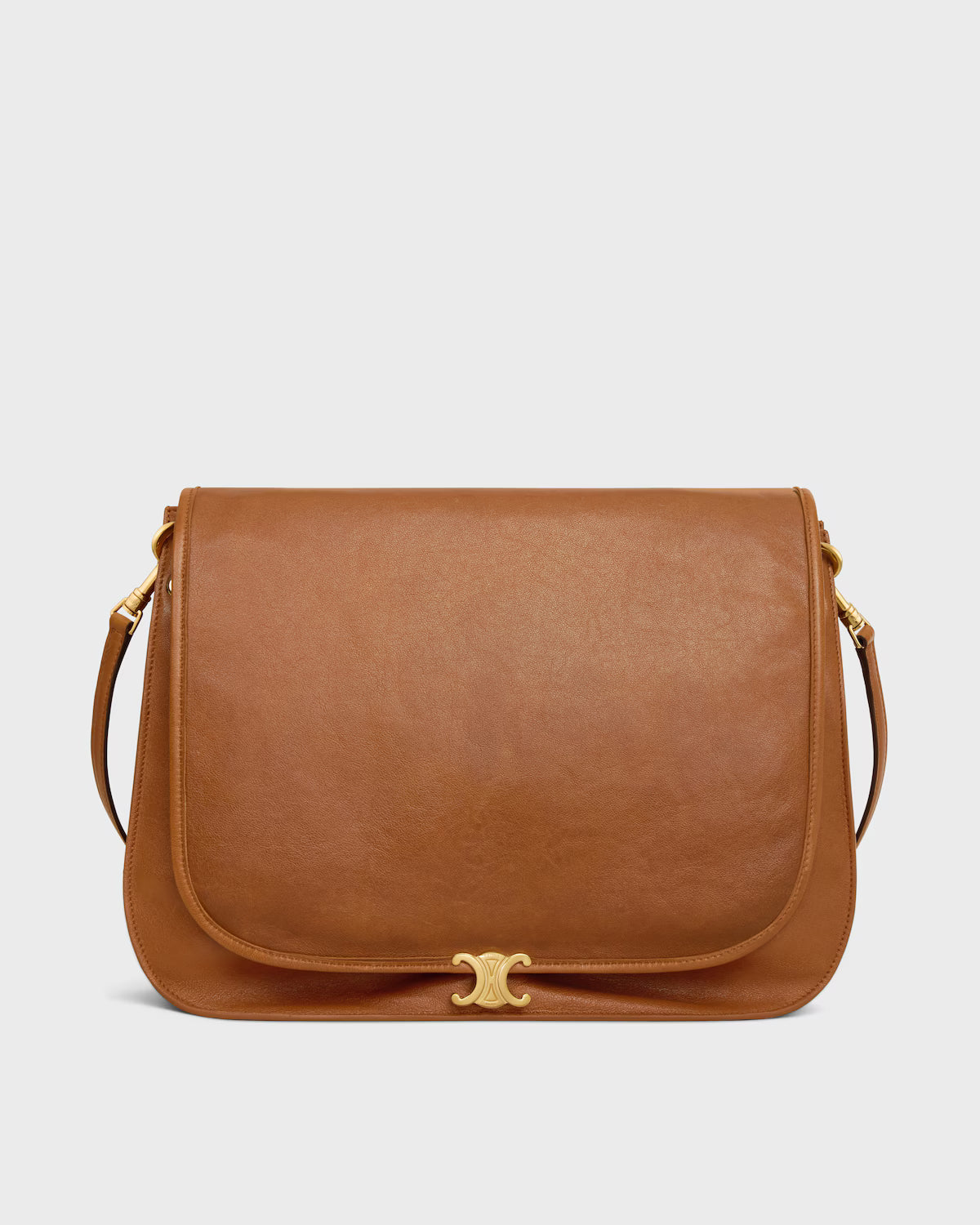 SOFT TRIOMPHE BESACE IN SUPPLE SHINY LAMBSKIN