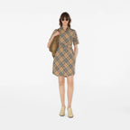 Check Cotton Shirt Dress