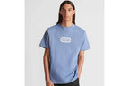 Christian Dior Couture Relaxed-Fit T-Shirt Blue Cotton Jersey