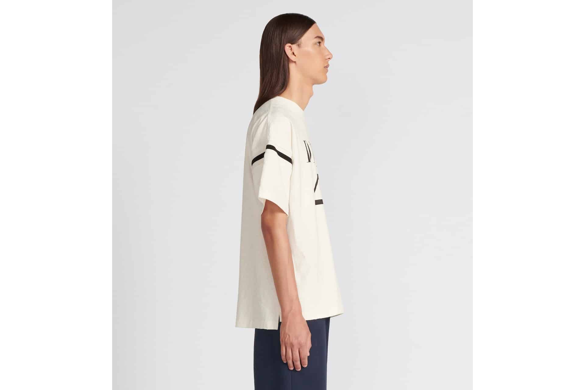 Oversized T-Shirt White Slub Cotton Jersey