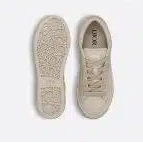 Beige Grained Calfskin and Beige Dior Gravity Leather