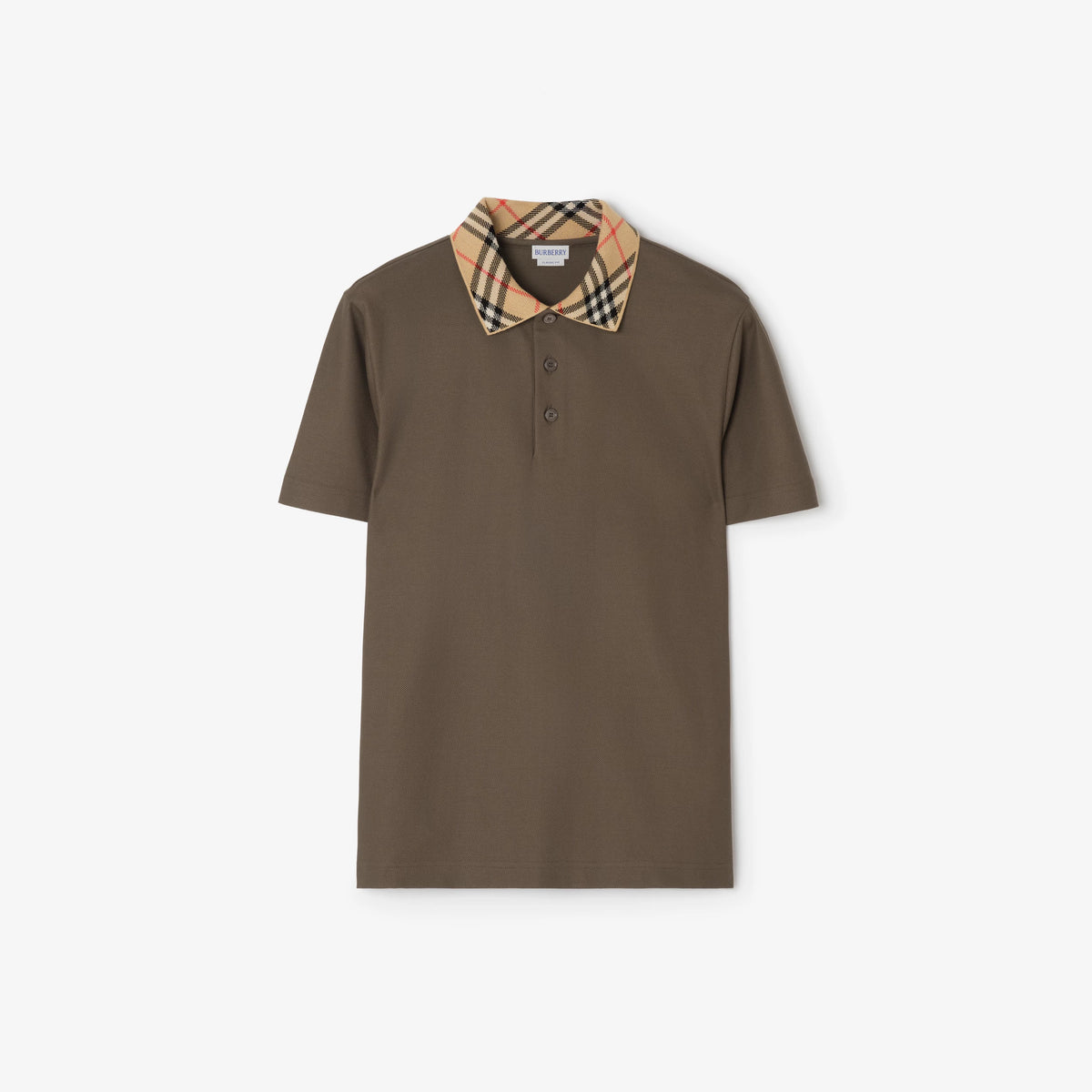 Check Collar Cotton Polo Shirt RUNWAY DELUXE