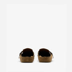 Check Suede Urchin Clogs RUNWAY DELUXE