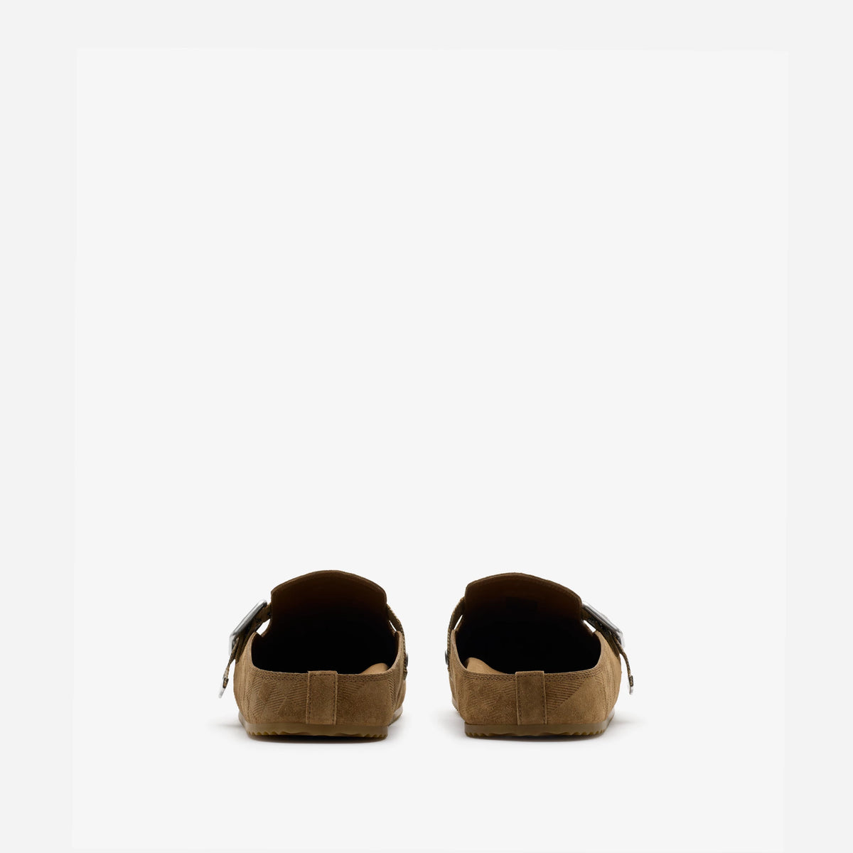 Check Suede Urchin Clogs RUNWAY DELUXE