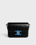TEEN TRIOMPHE BAG IN SHINY CALFSKIN WITH ENAMEL CLOSURE RUNWAY DELUXE