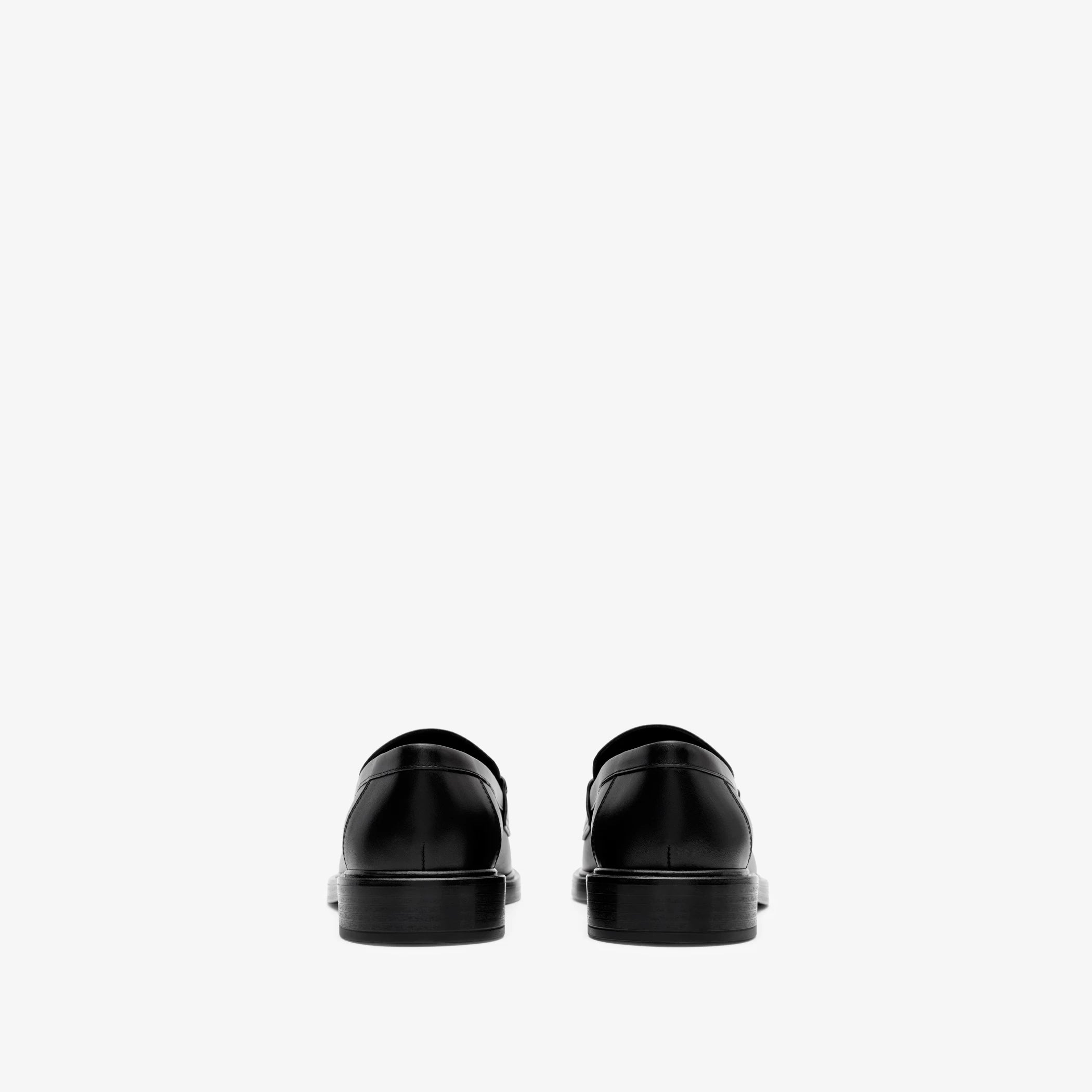 Check and Leather Pembroke Loafers