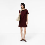 Check Collar Cotton Polo Shirt Dress