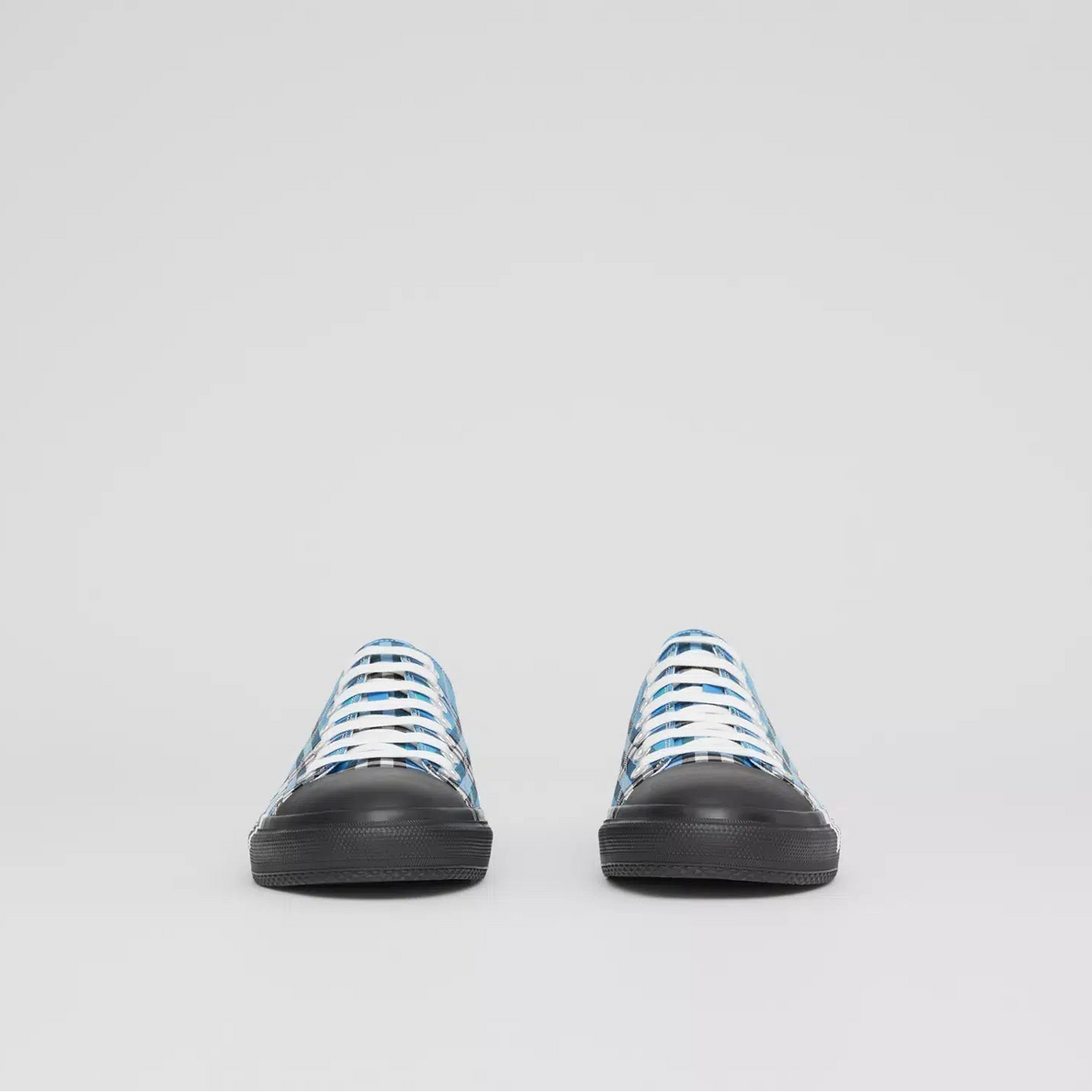 Burberry Logo Print Two-Tone Gabardine Sneaker