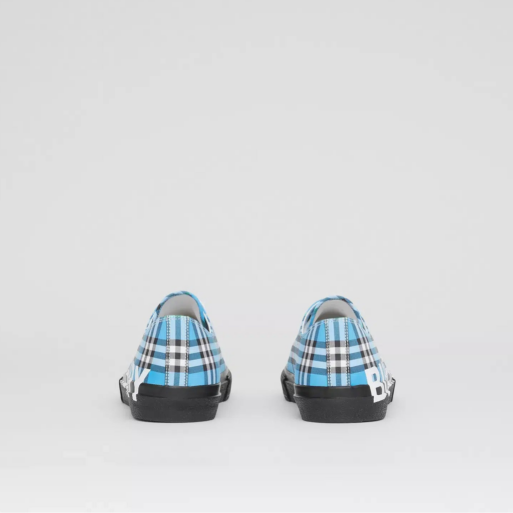 Burberry Logo Print Two-Tone Gabardine Sneaker