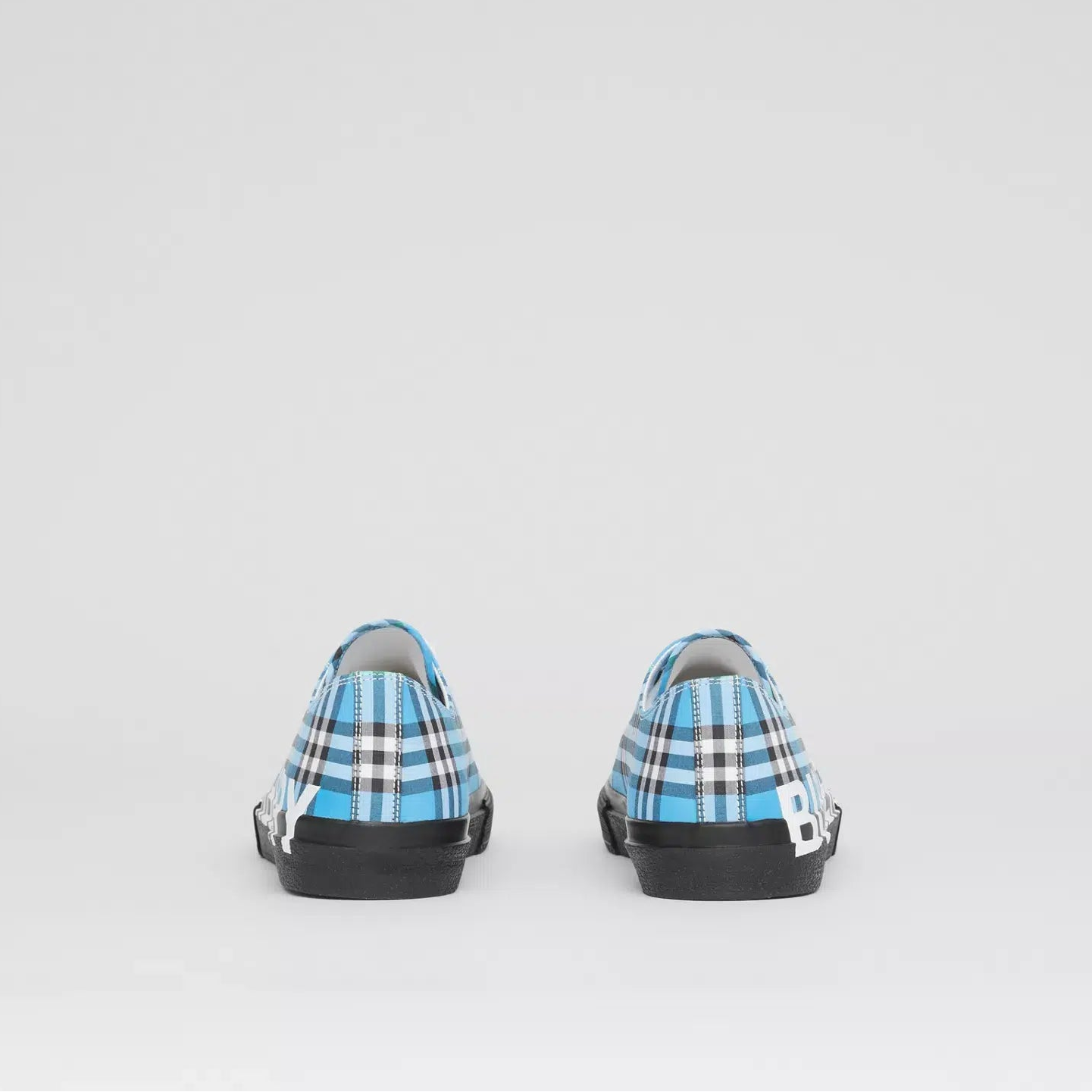 Burberry Logo Print Two-Tone Gabardine Sneaker