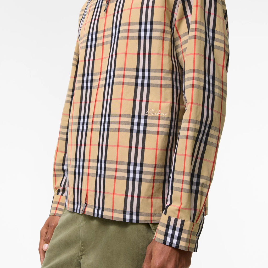 Check Cotton Linen Overshirt RUNWAY DELUXE