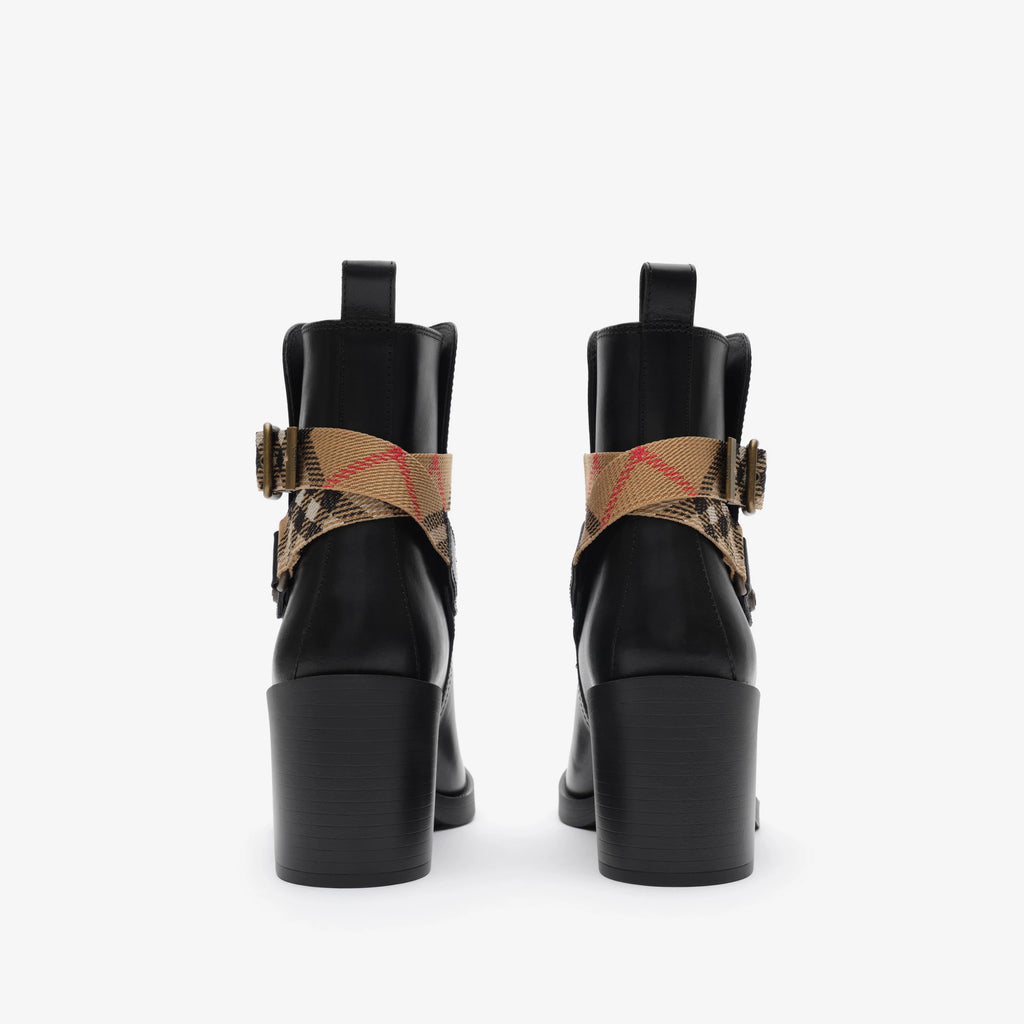 Leather Huntley Heel Boots