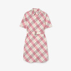 Check Cotton Shirt Dress