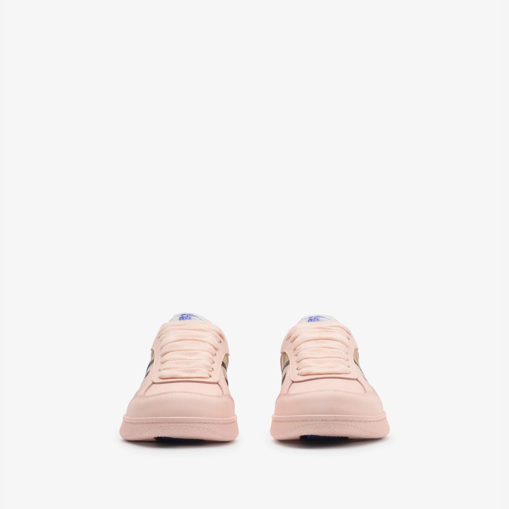 Leather and Check Terrace Sneakers