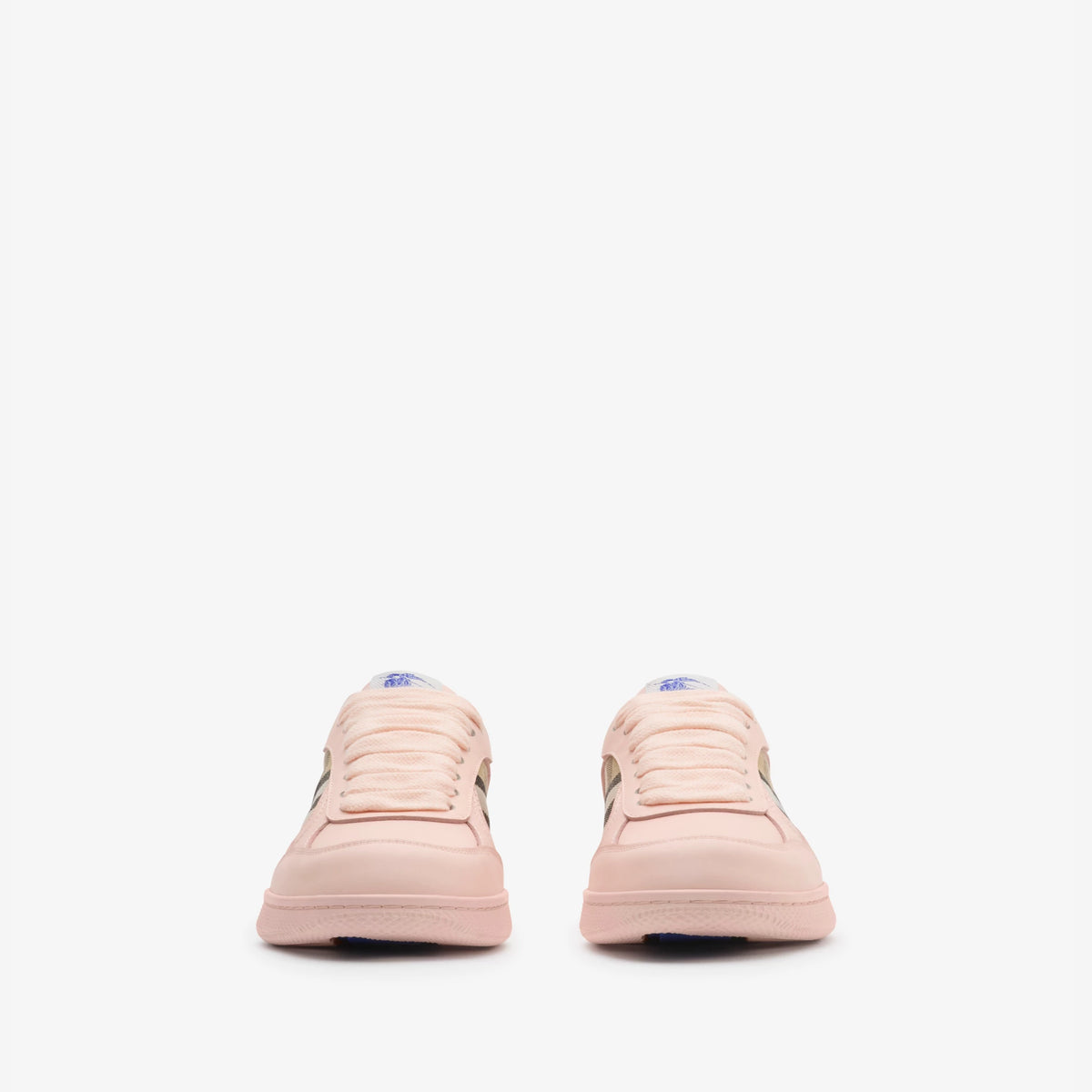 Leather and Check Terrace Sneakers