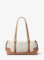Teddi Large Signature Logo Shoulder Bag RUNWAY DELUXE