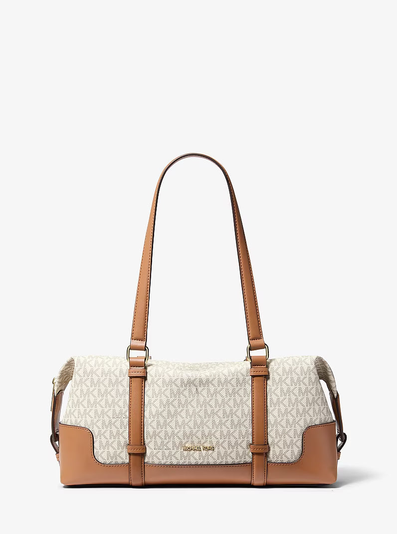 Teddi Large Signature Logo Shoulder Bag RUNWAY DELUXE
