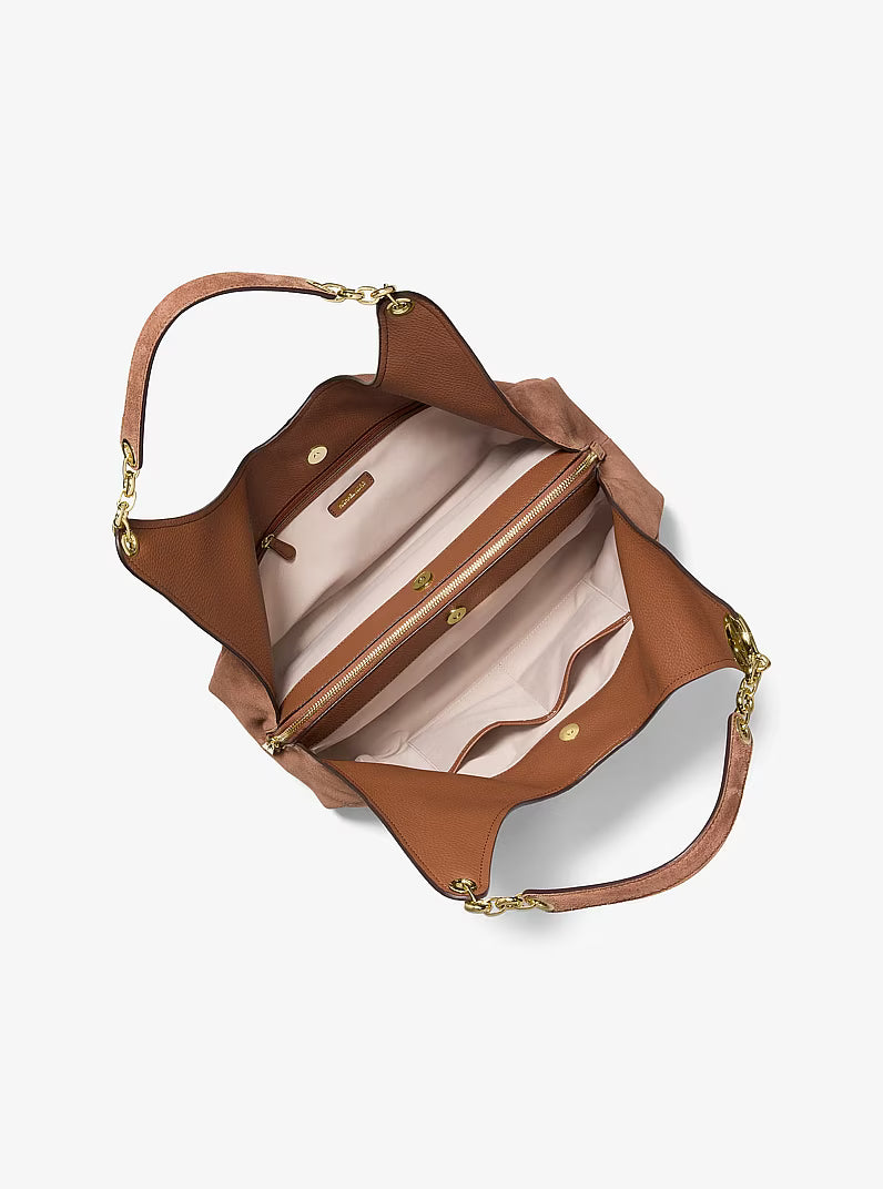 Ellie Large Suede Shoulder Bag RUNWAY DELUXE