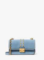 Tribeca Small Studded Suede Shoulder Bag RUNWAY DELUXE