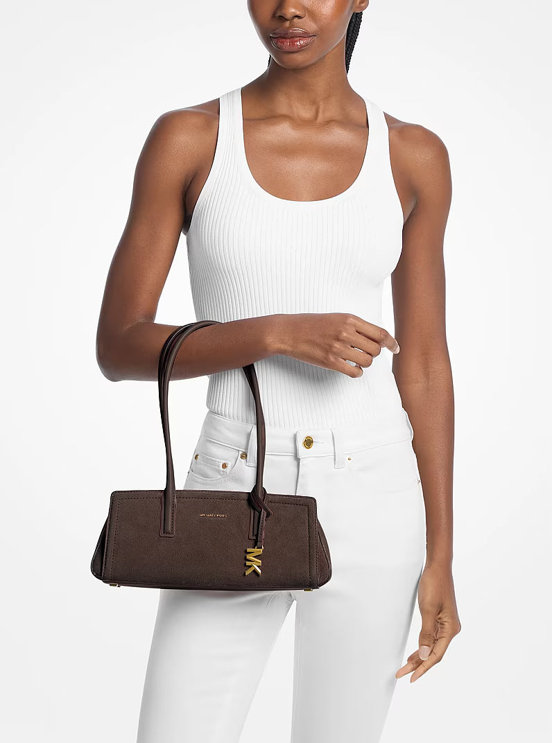 Laila Small Suede Shoulder Bag RUNWAY DELUXE
