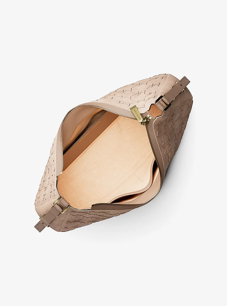 Nolita Medium Whipstitched Logo Leather Shoulder Bag RUNWAY DELUXE