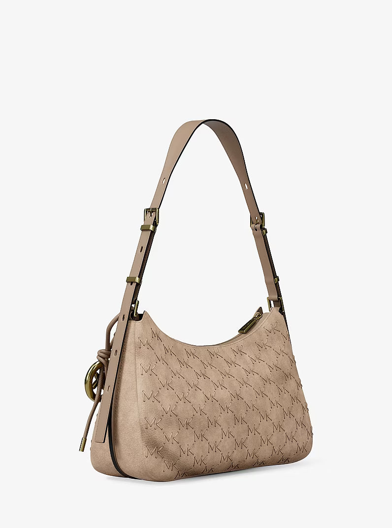 Nolita Medium Whipstitched Logo Leather Shoulder Bag RUNWAY DELUXE