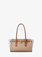 Hamilton Small Color-Blocked Leather Satchel RUNWAY DELUXE