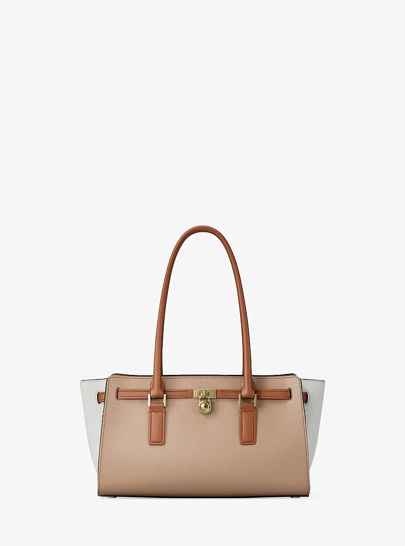 Hamilton Small Color-Blocked Leather Satchel RUNWAY DELUXE