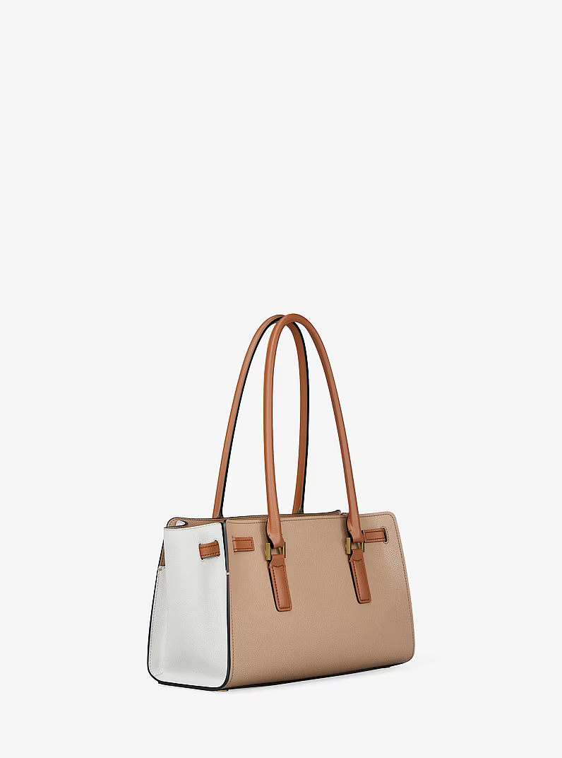 Hamilton Small Color-Blocked Leather Satchel RUNWAY DELUXE