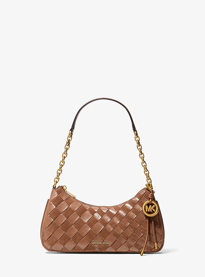 Nolita Medium Hand-Woven Leather Chain Pochette RUNWAY DELUXE