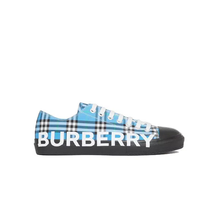 Burberry Logo Print Two-Tone Gabardine Sneaker