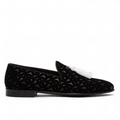 Burberry Black Velvet Flavio Tassel Loafer