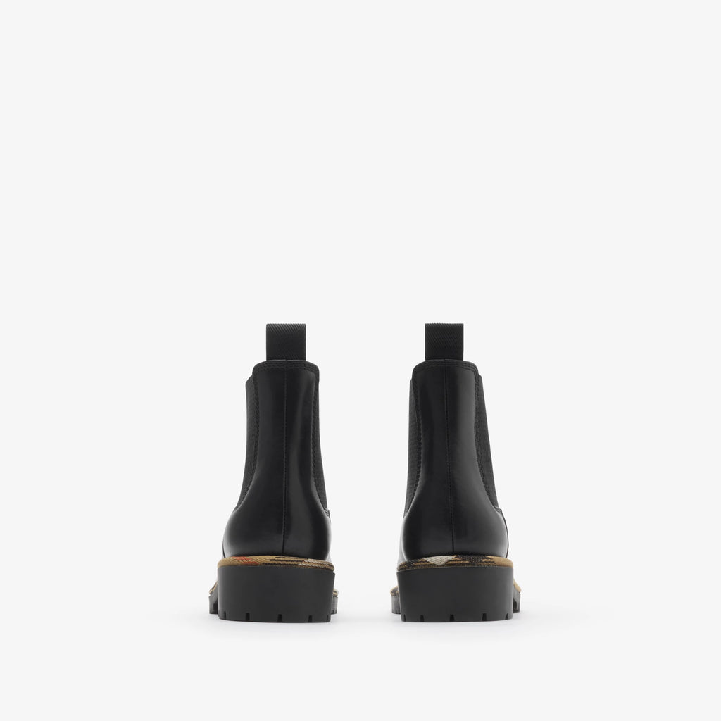 Leather Gravel Chelsea Boots