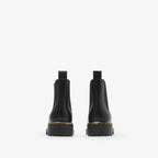 Leather Gravel Chelsea Boots