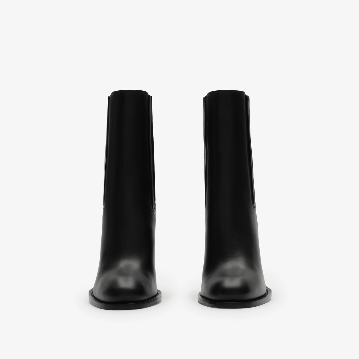 Leather Pillar Ankle Boots